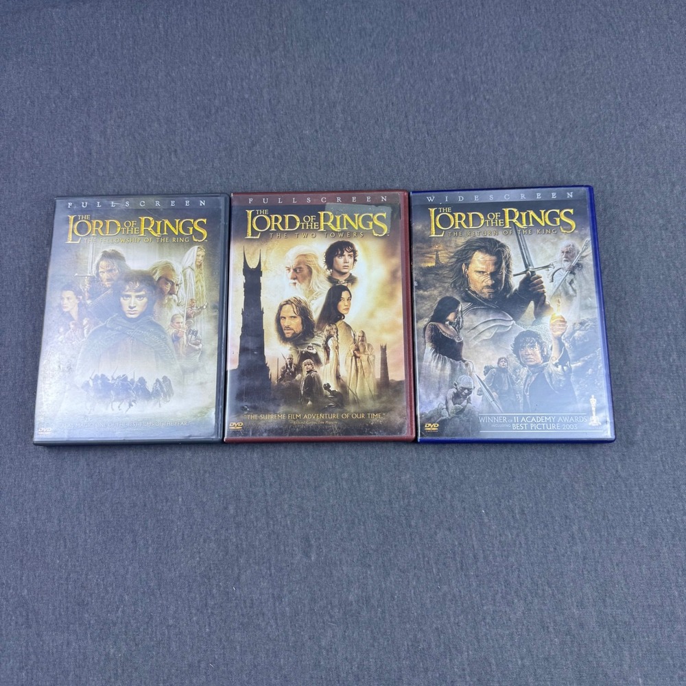 Lord‎ of the Rings The Fellowship of the Ring Two Towers Return of the King DVD